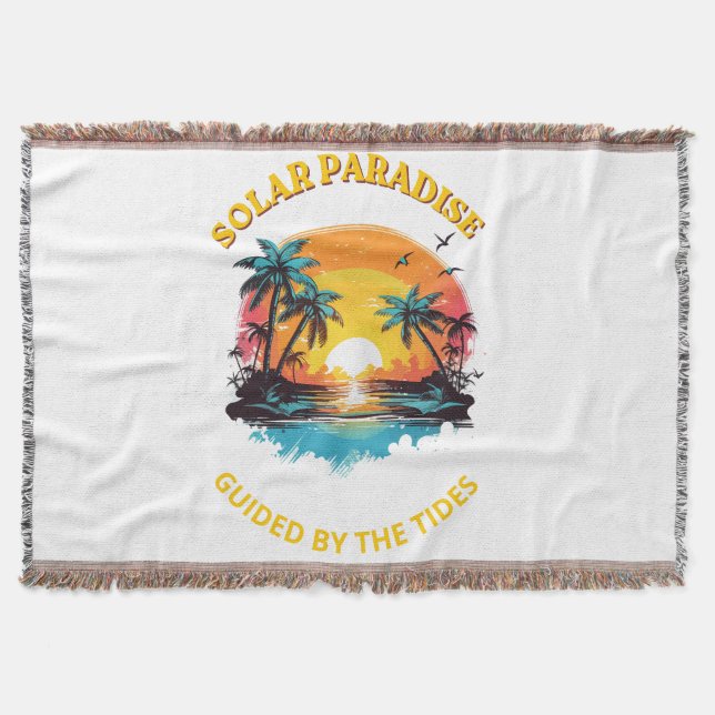 Retro Solar Paradise Guided by the Tides T-Shirt Filt (Framsidan)
