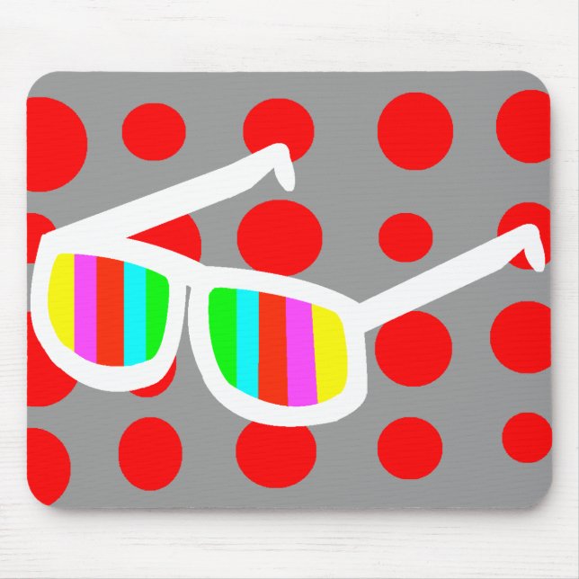 Retro solglasögon Mousepad Musmatta (Framsidan)