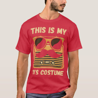 Retro solglasögon och mustasch 70-tals stil vän t shirt