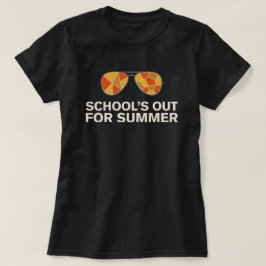 Retro Solglasögon Tee för Skolans Slut