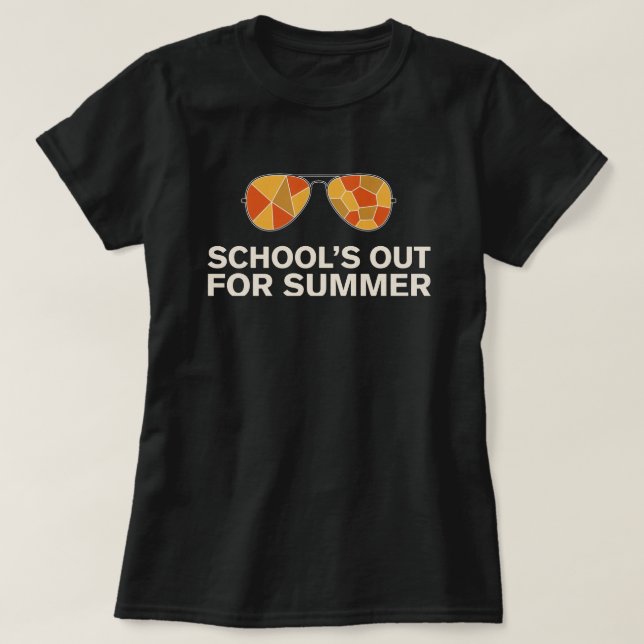 Retro Solglasögon Tee för Skolans Slut (Design framsida)