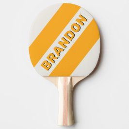Retro Solkyssta Tre Djärva Ränder med Namn Pingisracket