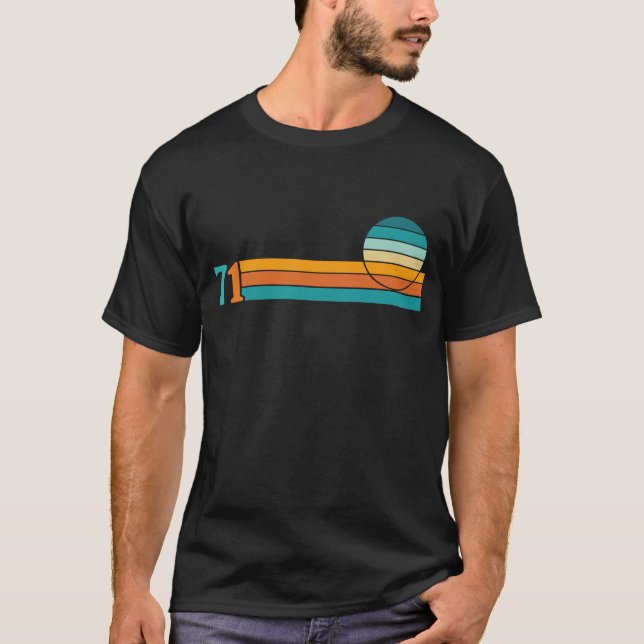 Retro solnedgång 71 t shirt (Framsida)