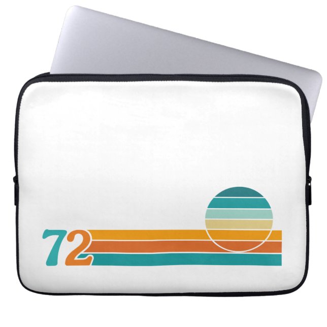 Retro solnedgång 72 laptop fodral (Framsidan)