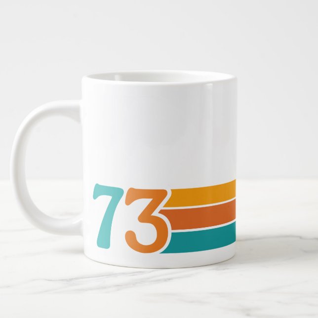 Retro solnedgång 73 jumbo mugg (Vänster)