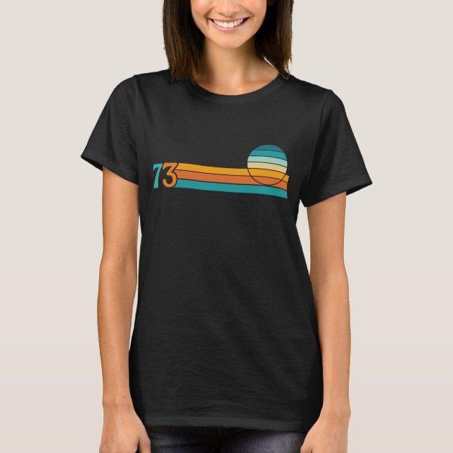 Retro solnedgång 73 t shirt (Framsida)