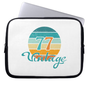 Retro Solnedgång 77 Vintage Nedsliten Laptop Fodral