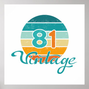 Retro Solnedgång 81 Vintage Distressed Poster