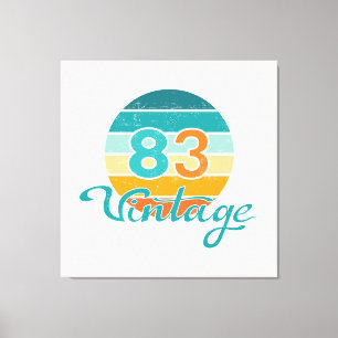 Retro Solnedgång 83 Vintage Nött Canvastryck