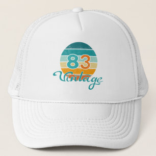Retro Solnedgång 83 Vintage Nött Keps