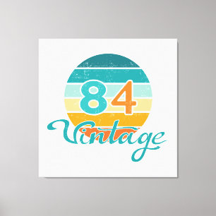 Retro Solnedgång 84 Vintage Distressed Canvastryck