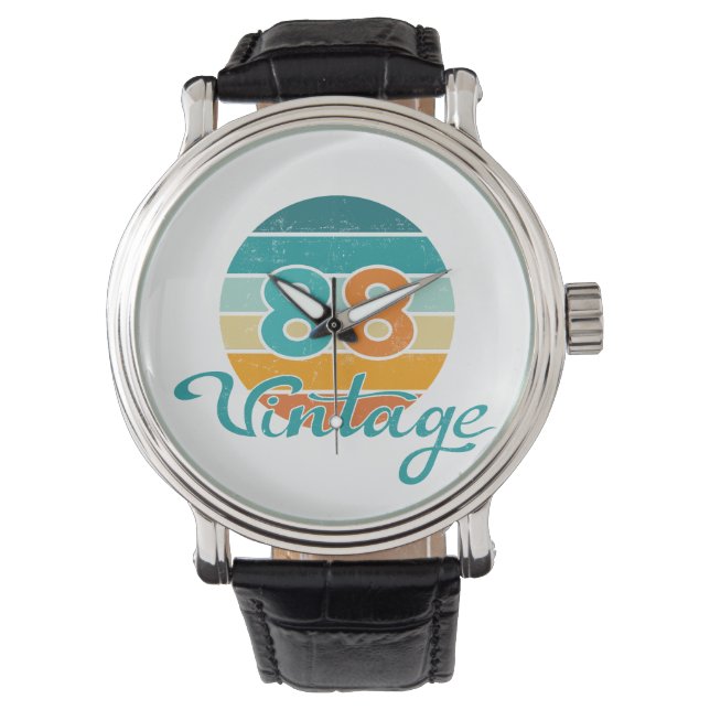 Retro Solnedgång 88 Vintage Distressed Armbandsur (Framsida)