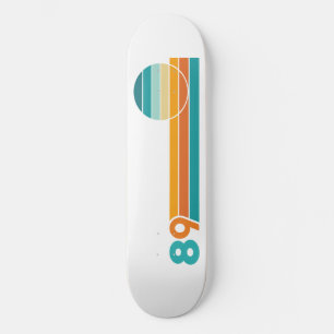 Retro Solnedgång 89 Badduk Mini Skateboard Bräda 18,5 Cm