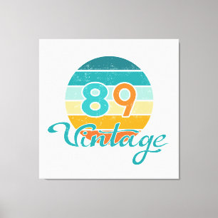 Retro Solnedgång 89 Vintage Distressed Canvastryck