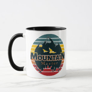 Retro solnedgång Bergsmästare  Mugg