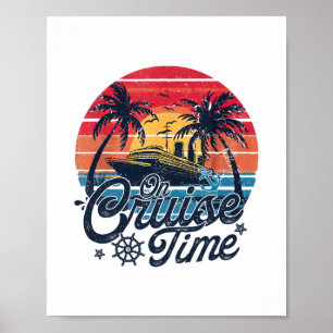 Retro solnedgång cruising på kryssningstid Hej som Poster