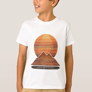 Retro solnedgång för barn "Fånga mig vid solnedgån T Shirt