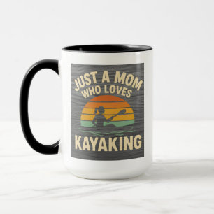 Retro Solnedgång Kanotpaddling Mamma - Vintage Uto Mugg