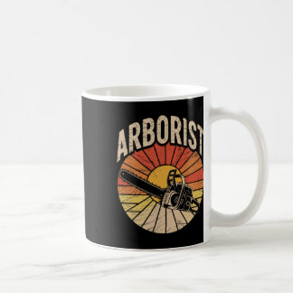 Retro Solnedgång Motorsåg Arborikultur Arborist  Kaffemugg