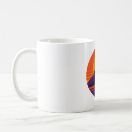 Retro Solnedgång Natur Vibe | Vintage 80-talsestet Kaffemugg