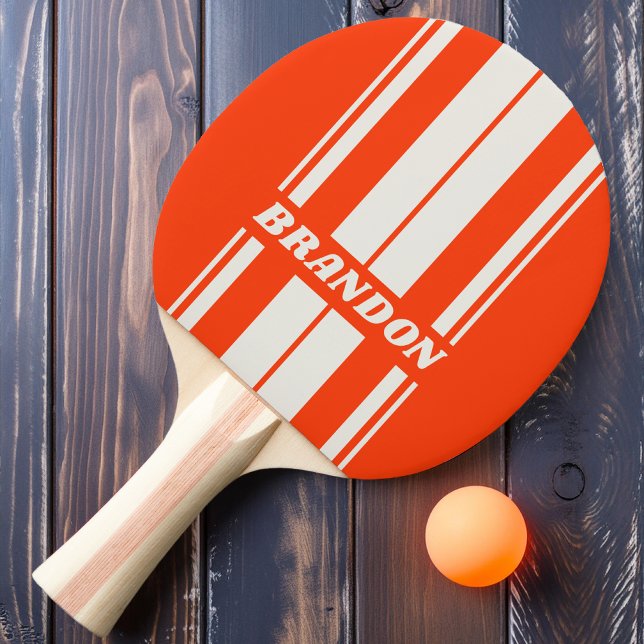 Retro Solnedgång Orange Dubbelbräda Ränder med Nam Pingisracket (Skapare uppladdad)