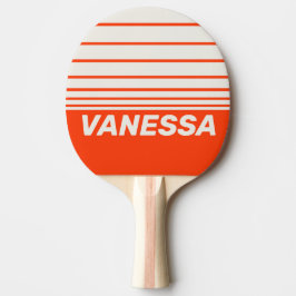 Retro Solnedgång Orange Tre Horisontella Ränder me Pingisracket