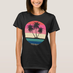 Retro solnedgång palmer Zuma Beach T Shirt