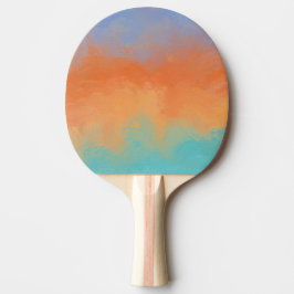 Retro solnedgång pingisracket