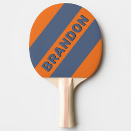 Retro Solnedgång Strandlinje Tre Feta Ränder med N Pingisracket