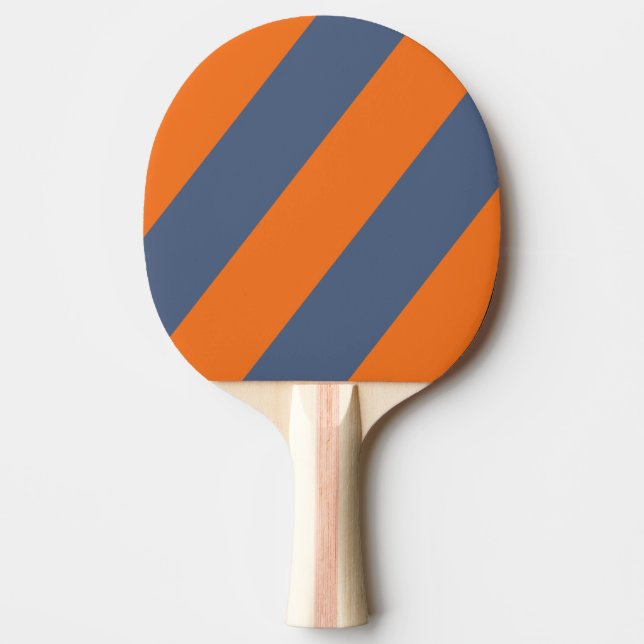 Retro Solnedgång Strandlinje Tre Feta Ränder Pingisracket (Framsidan)