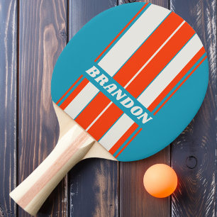 Retro solnedgång Tidvatten Rush Board Ränder med n Pingisracket