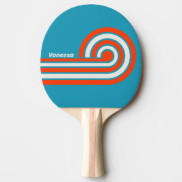 Retro Solnedgång Tidvatten Rush Curl Ränder med Na Pingisracket