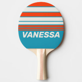 Retro Solnedgång Tidvatten Rush Horisont Randning  Pingisracket