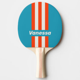 Retro Solnedgång Tidvatten Rush Pin Ränder med Nam Pingisracket