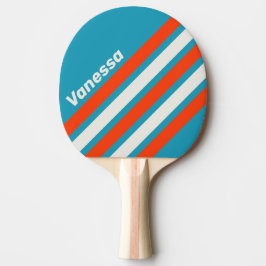 Retro Solnedgång Tidvatten Rush Snedrandig mönstri Pingisracket