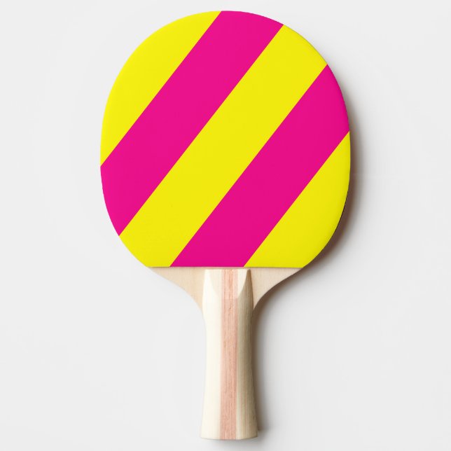 Retro Solnedgångna Tre Djärva Ränder Pingisracket (Framsidan)