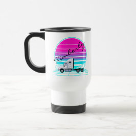 Retro Solnedgångs Lastbil Resemugg
