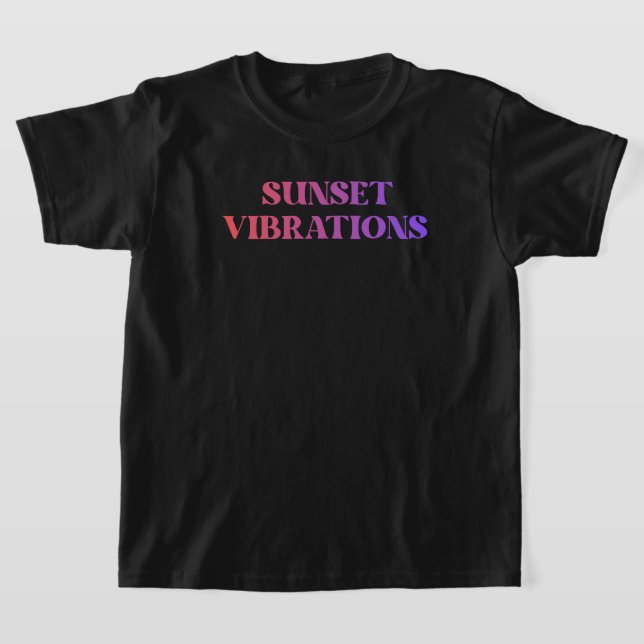 Retro Solnedgångsvibrationer T Shirt (Laydown)