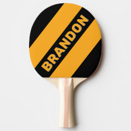 Retro Solros Buzz Tre Feta Ränder med Namn Pingisracket