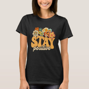 Retro Solros Hippie bibehåller sin positiva Groovy T Shirt
