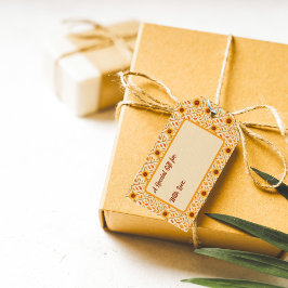 Retro Solros och Rustic Farmhouse Watercolor Presentetikett