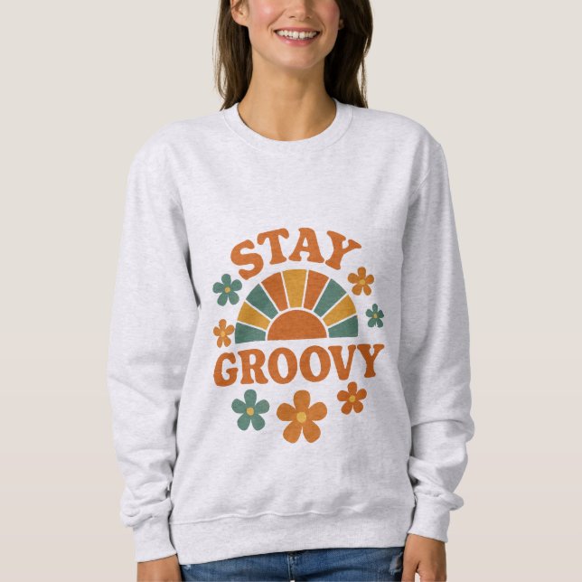 Retro solsken Håll dig groovy grafik T Shirt (Framsida)