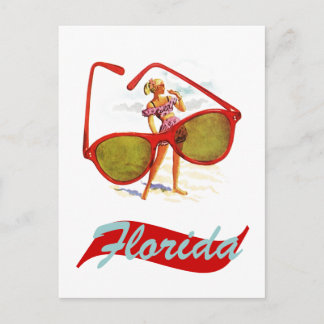 Retro solsken statliga Florida Fla för Vykort