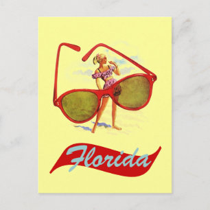 Retro solsken statliga Florida Fla för Vykort