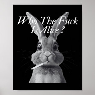 Retro som F_ck är Alice Funny-kanin Poster