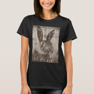Retro som Fck är Alice Funny Rabbit T Shirt