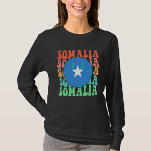 Retro Somalia Somalian Flagga Womens Kids T Shirt