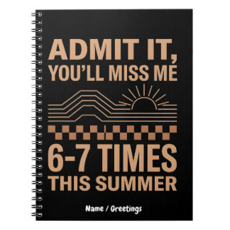 Retro sommar citat erkänn det du kommer sakna mig anteckningsbok