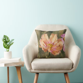 Retro sommar Cosmea Blommar Födelsedag Kudde