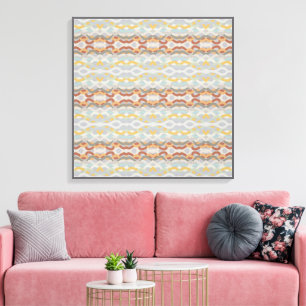 Retro sommar geometrisk färgblock mönster design canvastryck